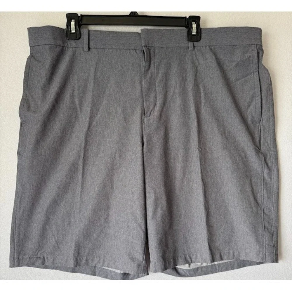 Nike  Golf Shorts Men 42 Gray Stretch Flat Front Performance Outdoor Lightweight